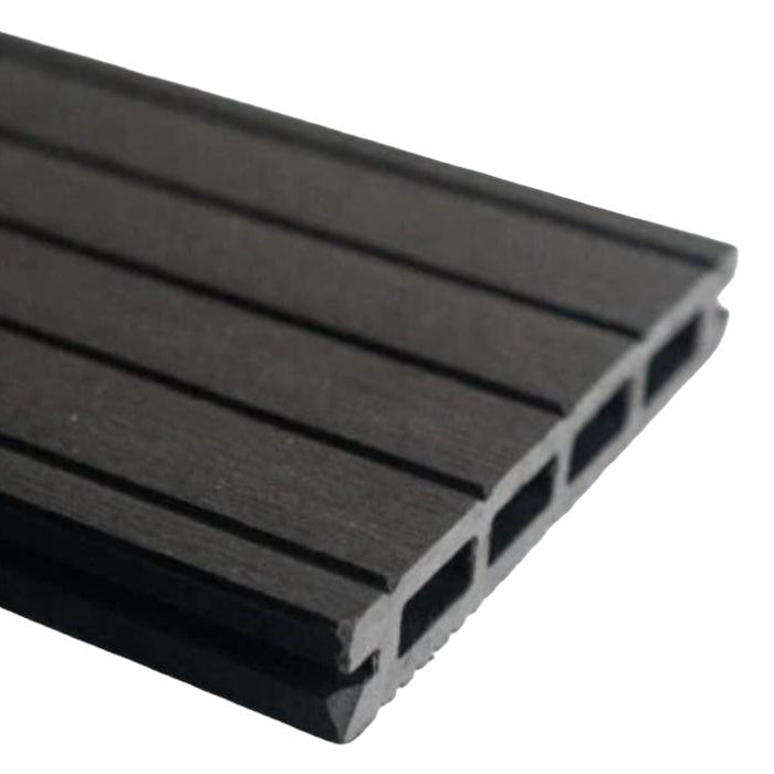 Classic Black Grooved Composite Wood Decking Kit 2.9m Boards (Price per sqm/£21 per board)