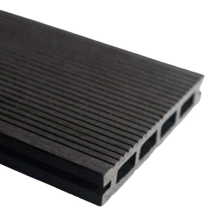 Classic Black Grooved Composite Wood Decking Kit 2.9m Boards (Price per sqm/£21 per board)