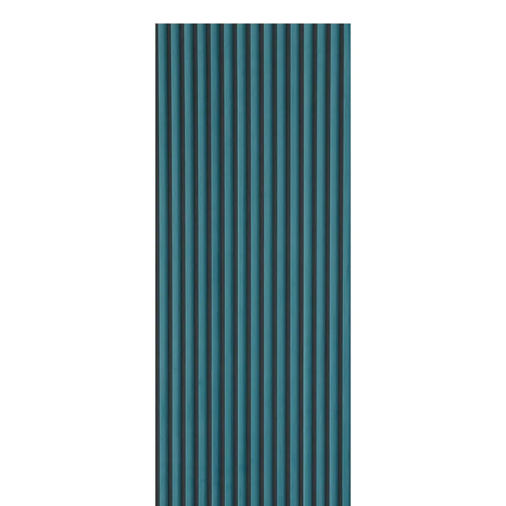 Velour Acoustic Panel Curved Slat 240cm by 60cm Blue