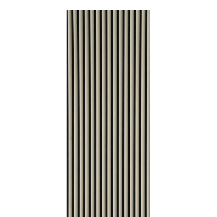 Velour Acoustic Panel Curved Slat 240cm by 60cm Cream