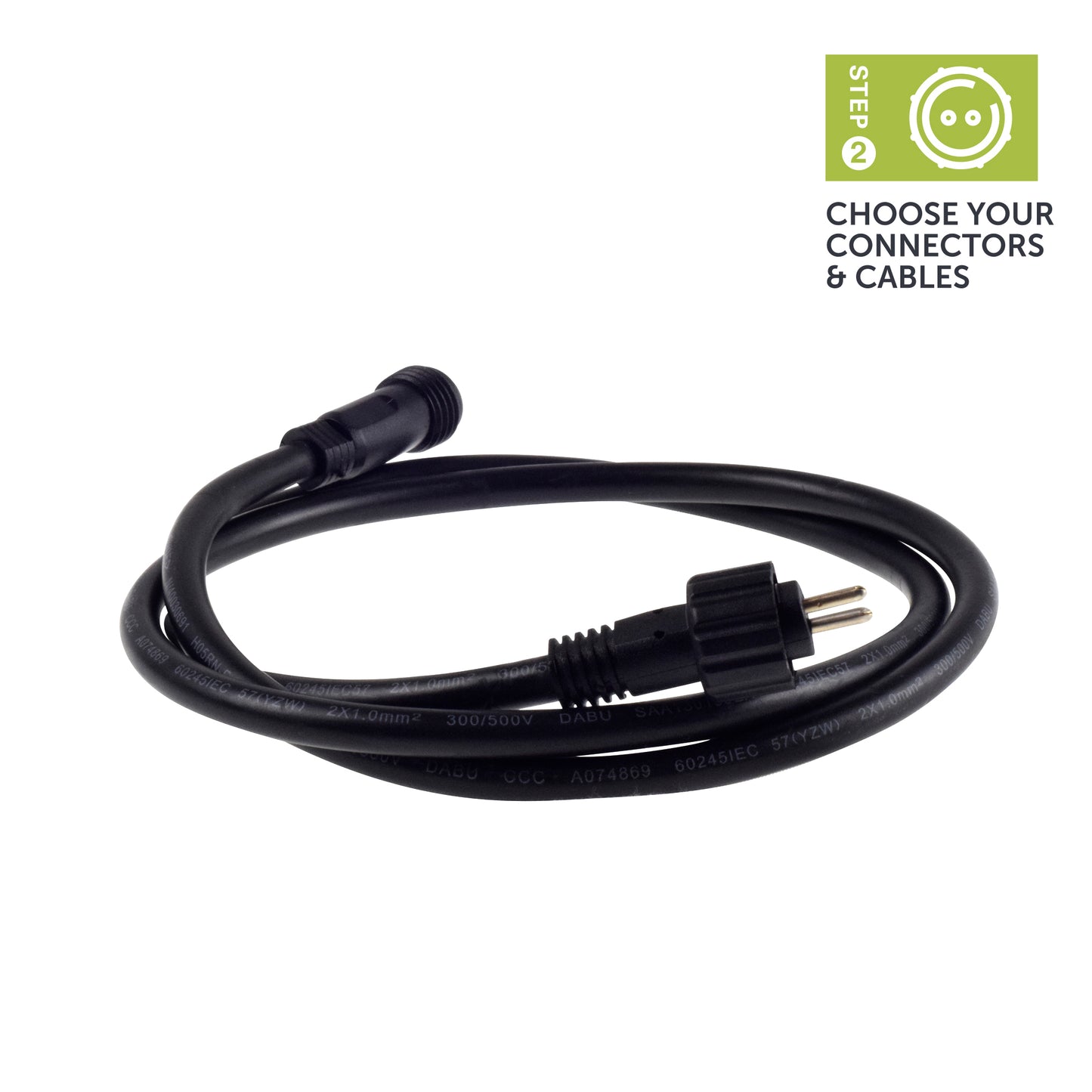 ELLUMIÈRE Low Voltage Outdoor Extension Cables 200mm (Essential for Composite Decking)