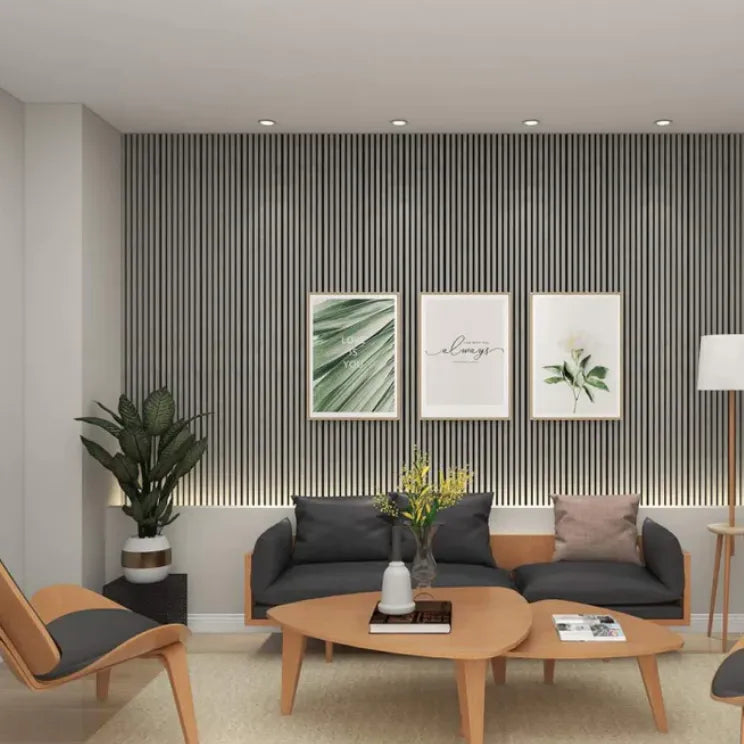 Acoustic Wood Wall Panel Thin Slat Series 1 - 3000 x 600mm