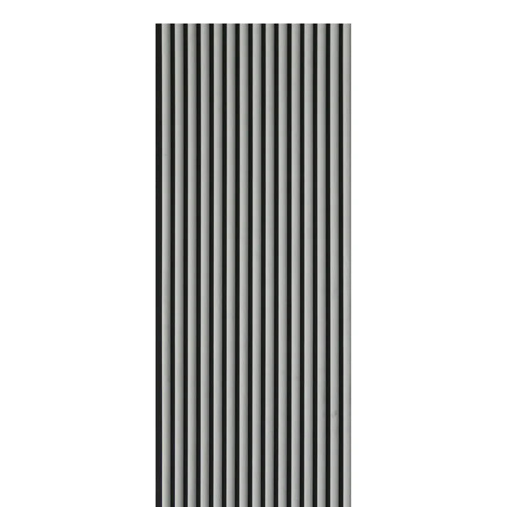 Velour Acoustic Panel Curved Slat 240cm by 60cm Grey