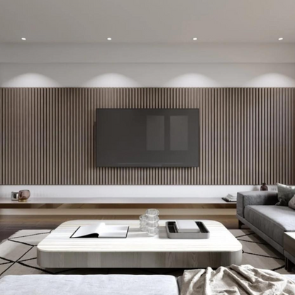 Acoustic Wood Wall Panel Thin Slat Series 1 - 2400 x 600mm