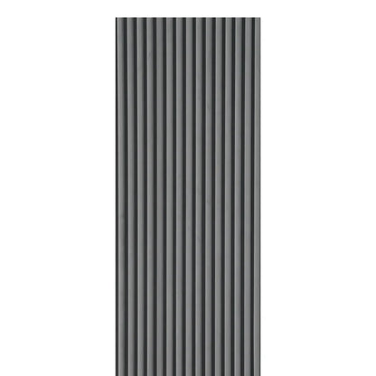 Velour Acoustic Panel Curved Slat 240cm by 60cm Dark Grey