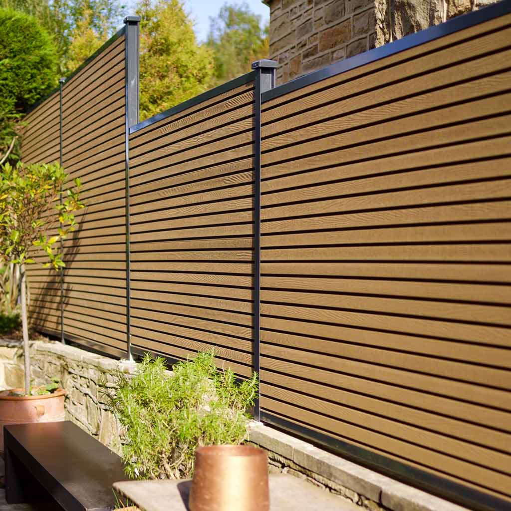 DuraPost 1.83m (6ft) Urban Slatted Composite Boards (Pack of 2)