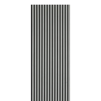 Velour Acoustic Panel Curved Slat 240cm by 60cm Grey