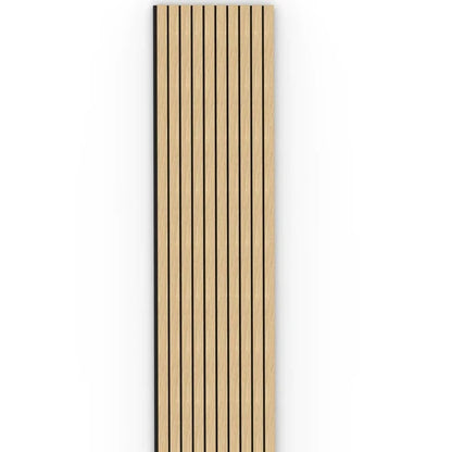 Oak Acoustic Wood Wall Panel Wide Slat Series 2  2400 x 600mm