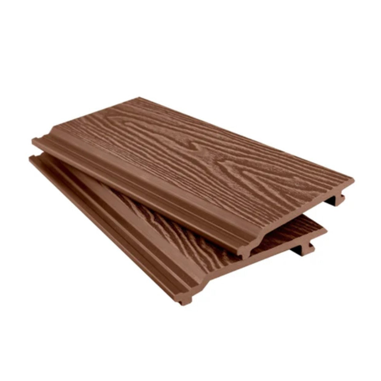 Red Brown Shiplap Composite Cladding