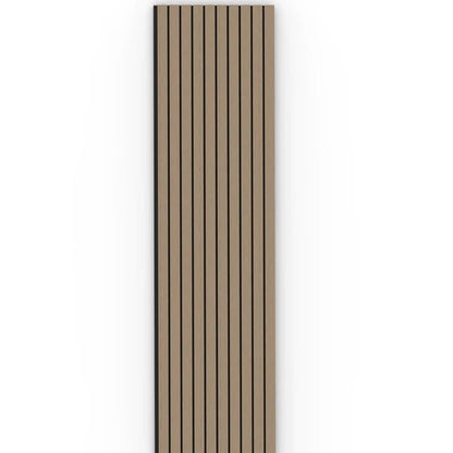 Walnut Acoustic Wood Wall Panel Wide Slat Series 2  2400 x 600mm