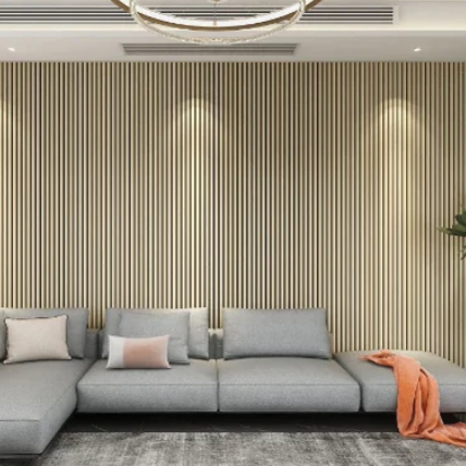 Washed Oak Acoustic Wood Wall Panel Thin Slat Series 1 - 2400 x 600mm