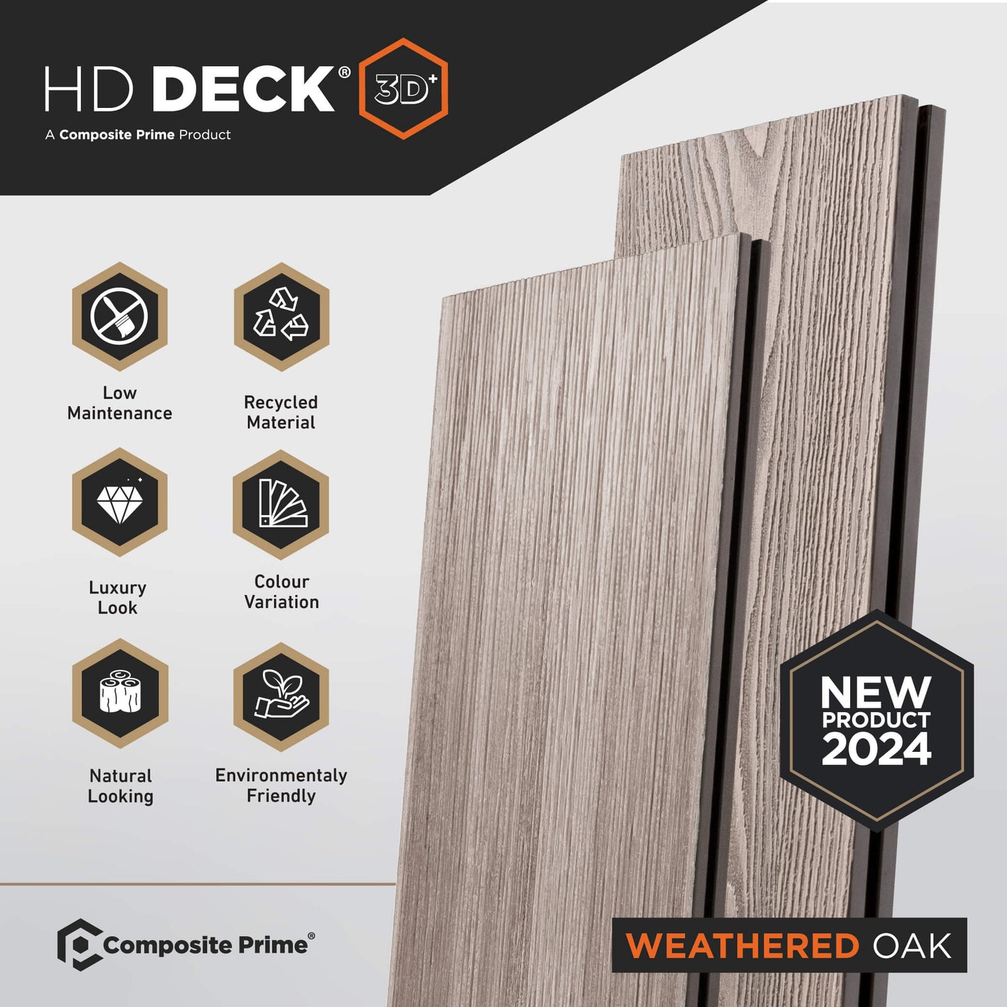 HD 3D Weathered Oak