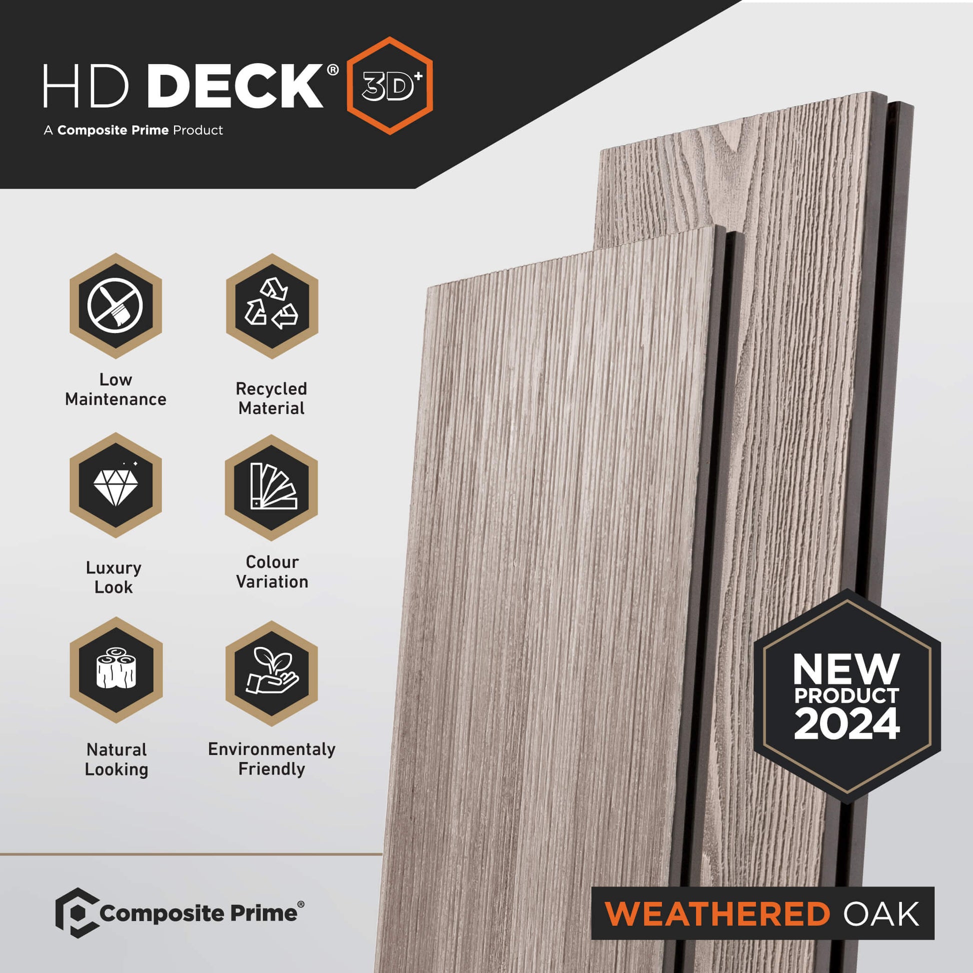 HD 3D Weathered Oak