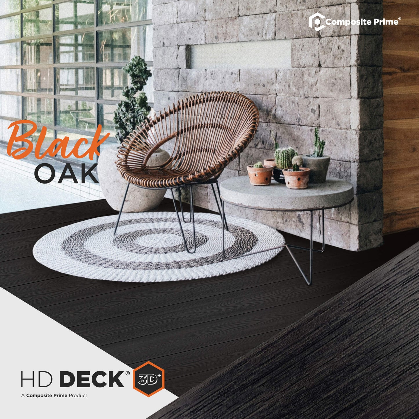 HD Deck 3D Black Oak