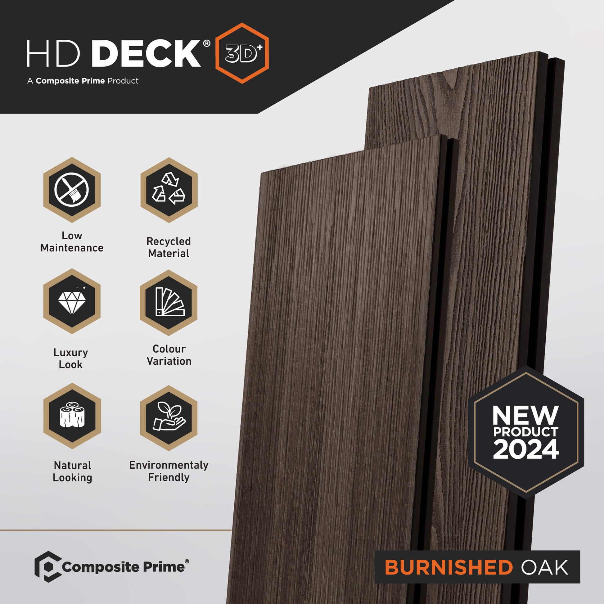 HD 3D Burnished Oak