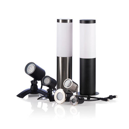 ELLUMIÈRE Black Metal Outdoor Low Voltage LED Bollard Light 3W